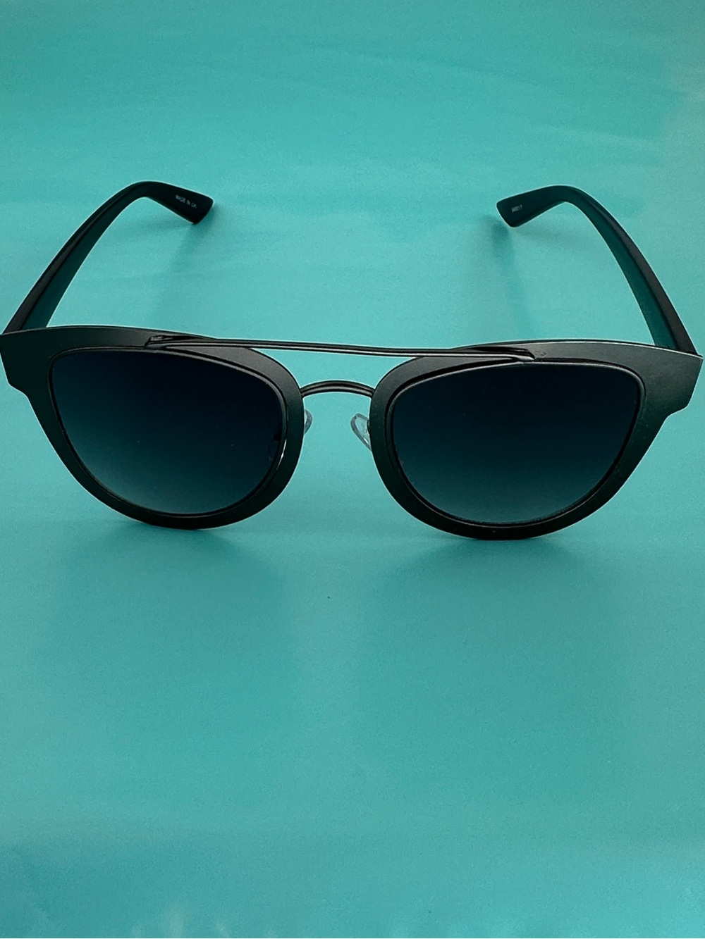 Michael Kors Matte Gray & Black Aviator Sunglasses M♥K Logo